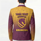 Personalized Brisbane Broncos Blazer Easter Mascot - Colorful Eggs Cartoon Style