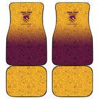 Personalized Brisbane Broncos Car Mats Easter Mascot - Colorful Eggs Cartoon Style