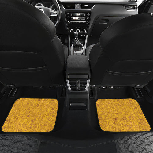 Personalized Brisbane Broncos Car Mats Easter Mascot - Colorful Eggs Cartoon Style