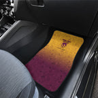Personalized Brisbane Broncos Car Mats Easter Mascot - Colorful Eggs Cartoon Style