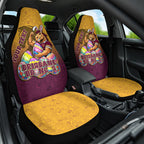 Personalized Brisbane Broncos Car Seat Cover Easter Mascot - Colorful Eggs Cartoon Style
