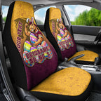 Personalized Brisbane Broncos Car Seat Cover Easter Mascot - Colorful Eggs Cartoon Style