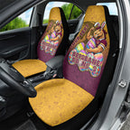 Personalized Brisbane Broncos Car Seat Cover Easter Mascot - Colorful Eggs Cartoon Style