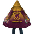 Personalized Brisbane Broncos Cloak Easter Mascot - Colorful Eggs Cartoon Style