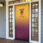 Personalized Brisbane Broncos Door Cover Easter Mascot - Colorful Eggs Cartoon Style