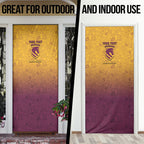 Personalized Brisbane Broncos Door Cover Easter Mascot - Colorful Eggs Cartoon Style