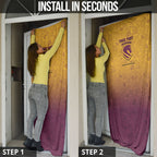 Personalized Brisbane Broncos Door Cover Easter Mascot - Colorful Eggs Cartoon Style