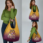 Personalized Brisbane Broncos Grocery Bag Easter Mascot - Colorful Eggs Cartoon Style
