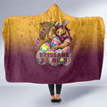 Personalized Brisbane Broncos Hooded Blanket Easter Mascot - Colorful Eggs Cartoon Style