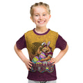 Personalized Brisbane Broncos Kid T Shirt Easter Mascot - Colorful Eggs Cartoon Style
