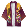 Personalized Brisbane Broncos Kimono Easter Mascot - Colorful Eggs Cartoon Style