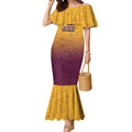 Personalized Brisbane Broncos Mermaid Dress Easter Mascot - Colorful Eggs Cartoon Style