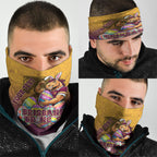 Personalized Brisbane Broncos Neck Gaiter Easter Mascot - Colorful Eggs Cartoon Style