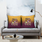 Personalized Brisbane Broncos Pillow Cover Easter Mascot - Colorful Eggs Cartoon Style