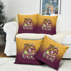 Personalized Brisbane Broncos Pillow Cover Easter Mascot - Colorful Eggs Cartoon Style