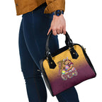 Personalized Brisbane Broncos Shoulder Handbag Easter Mascot - Colorful Eggs Cartoon Style