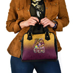 Personalized Brisbane Broncos Shoulder Handbag Easter Mascot - Colorful Eggs Cartoon Style