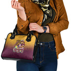 Personalized Brisbane Broncos Shoulder Handbag Easter Mascot - Colorful Eggs Cartoon Style