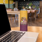 Personalized Brisbane Broncos Skinny Tumbler Easter Mascot - Colorful Eggs Cartoon Style