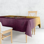 Personalized Brisbane Broncos Tablecloth Easter Mascot - Colorful Eggs Cartoon Style