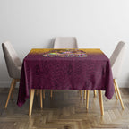Personalized Brisbane Broncos Tablecloth Easter Mascot - Colorful Eggs Cartoon Style