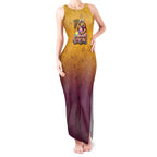 Personalized Brisbane Broncos Tank Maxi Dress Easter Mascot - Colorful Eggs Cartoon Style
