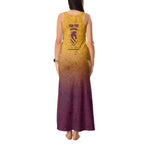 Personalized Brisbane Broncos Tank Maxi Dress Easter Mascot - Colorful Eggs Cartoon Style