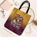 Personalized Brisbane Broncos Tote Bag Easter Mascot - Colorful Eggs Cartoon Style