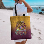 Personalized Brisbane Broncos Tote Bag Easter Mascot - Colorful Eggs Cartoon Style