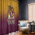 Personalized Brisbane Broncos Window Curtain Easter Mascot - Colorful Eggs Cartoon Style