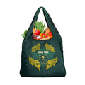 Custom Kangaroos Rugby Grocery Bag Polynesian Tribal Pattern Green Gold National Team