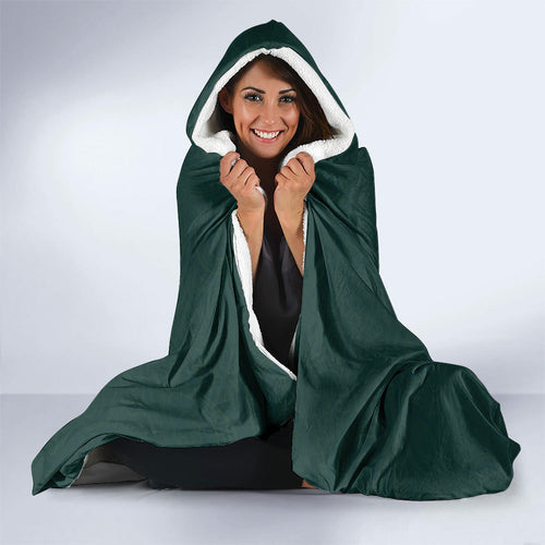 Custom Kangaroos Rugby Hooded Blanket Polynesian Tribal Pattern Green Gold National Team