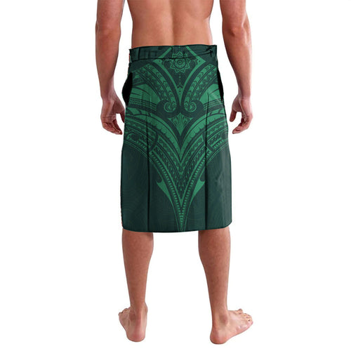 Custom Kangaroos Rugby Lavalava Polynesian Tribal Pattern Green Gold National Team