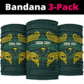 Custom Kangaroos Rugby Neck Gaiter Polynesian Tribal Pattern Green Gold National Team
