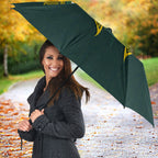 Custom Kangaroos Rugby Umbrella Polynesian Tribal Pattern Green Gold National Team