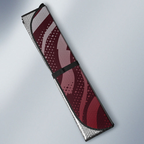 Personalized Queensland Oztag Auto Sun Shade Abstract Wave And Dotted Pattern Sports