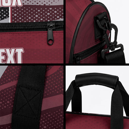 Personalized Queensland Oztag Duffle Bag Abstract Wave And Dotted Pattern Sports