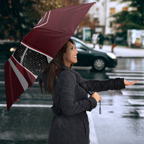 Personalized Queensland Oztag Umbrella Abstract Wave And Dotted Pattern Sports