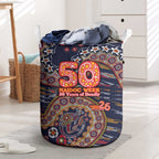 Adelaide Crows NAIDOC Week 2026 Laundry Basket Australian Aboriginal Dot Art Dreamtime Pattern Style