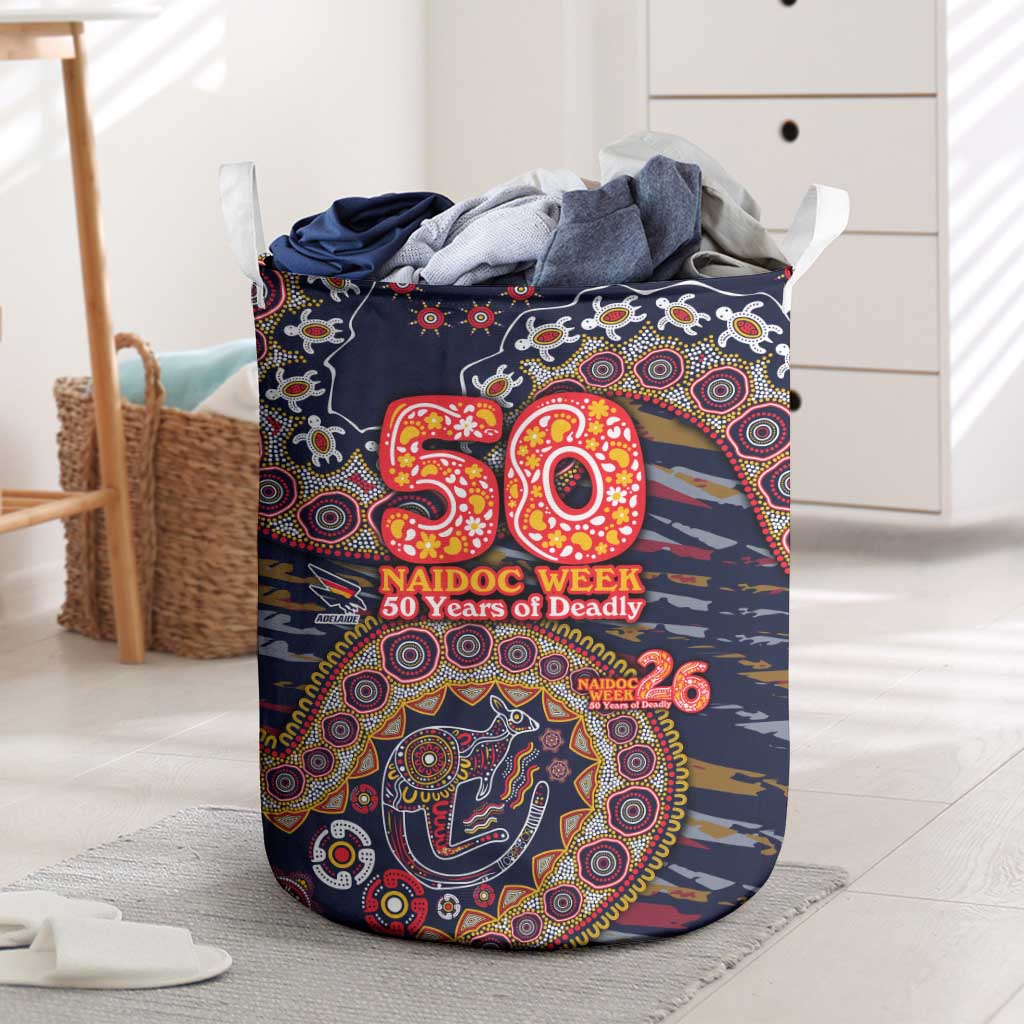 Adelaide Crows NAIDOC Week 2026 Laundry Basket Australian Aboriginal Dot Art Dreamtime Pattern Style