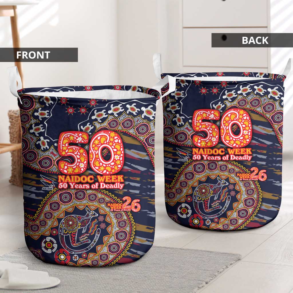 Adelaide Crows NAIDOC Week 2026 Laundry Basket Australian Aboriginal Dot Art Dreamtime Pattern Style