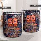 Adelaide Crows NAIDOC Week 2026 Laundry Basket Australian Aboriginal Dot Art Dreamtime Pattern Style