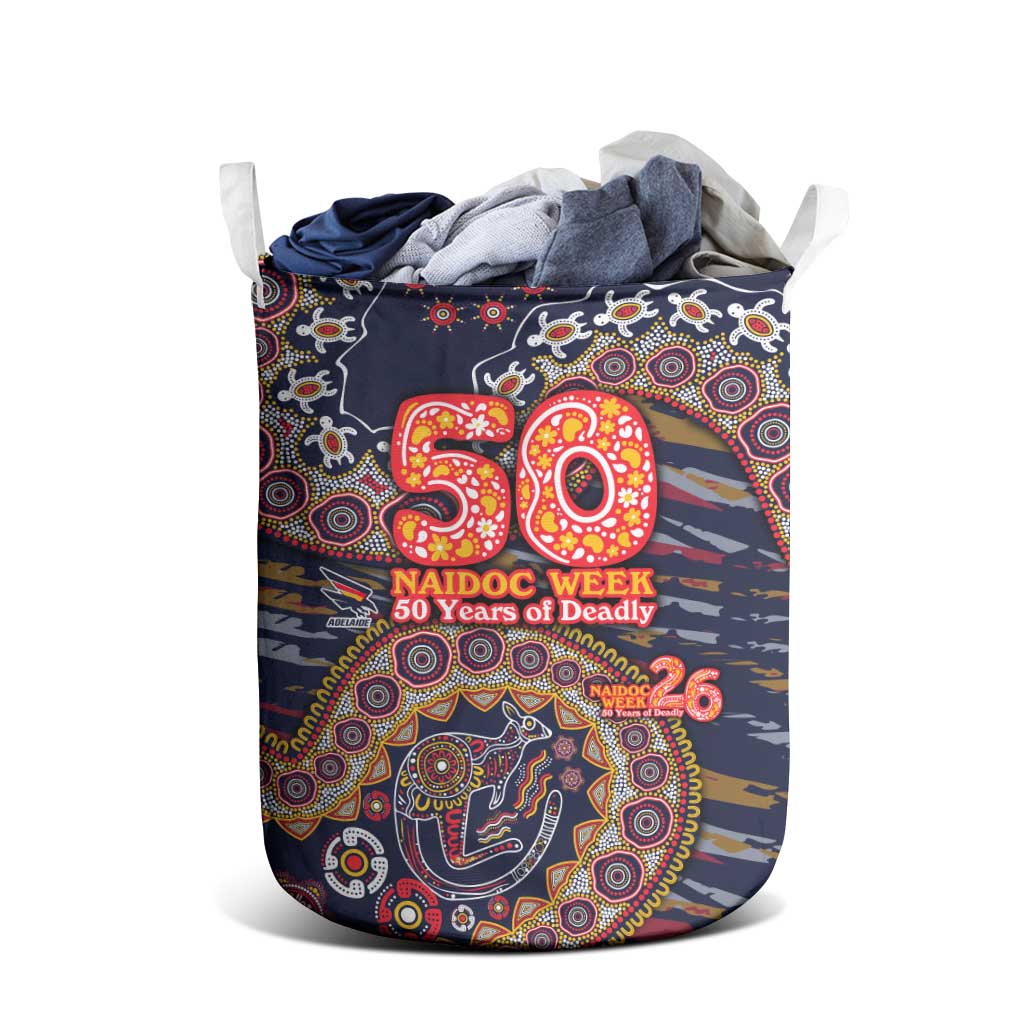 Adelaide Crows NAIDOC Week 2026 Laundry Basket Australian Aboriginal Dot Art Dreamtime Pattern Style