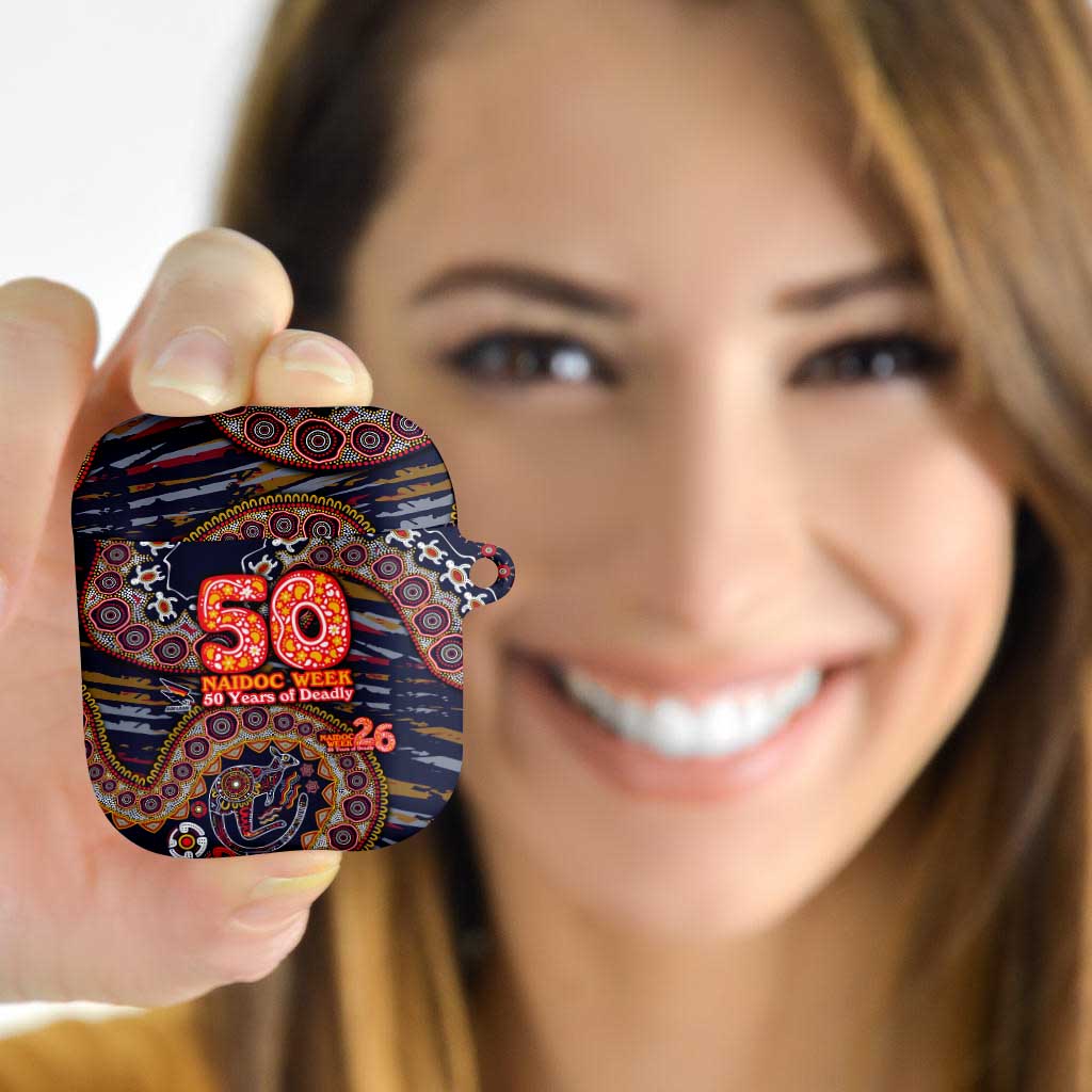 Adelaide Crows NAIDOC Week 2026 AirPods Case Australian Aboriginal Dot Art Dreamtime Pattern Style