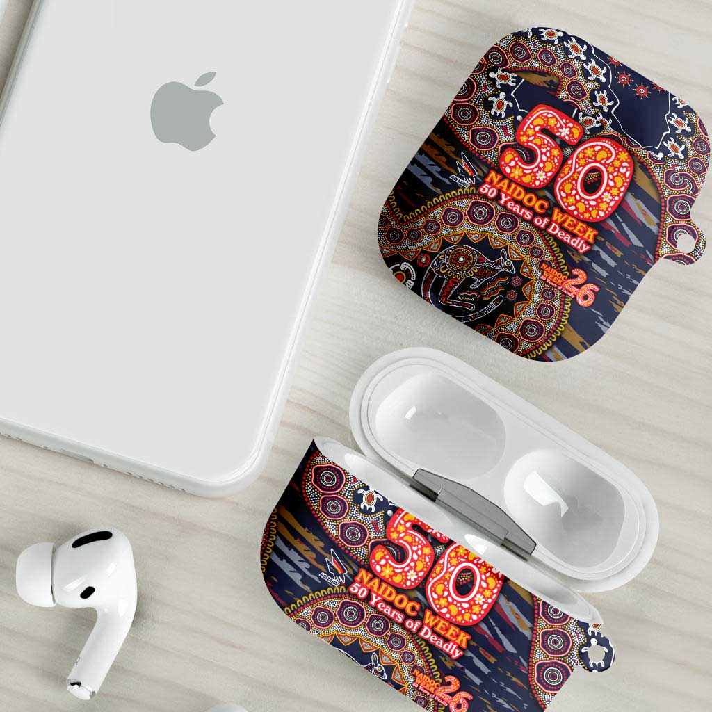 Adelaide Crows NAIDOC Week 2026 AirPods Case Australian Aboriginal Dot Art Dreamtime Pattern Style
