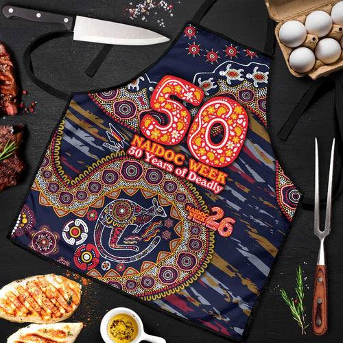 Adelaide Crows NAIDOC Week 2026 Apron Australian Aboriginal Dot Art Dreamtime Pattern Style