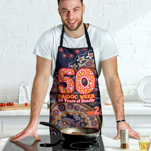 Adelaide Crows NAIDOC Week 2026 Apron Australian Aboriginal Dot Art Dreamtime Pattern Style
