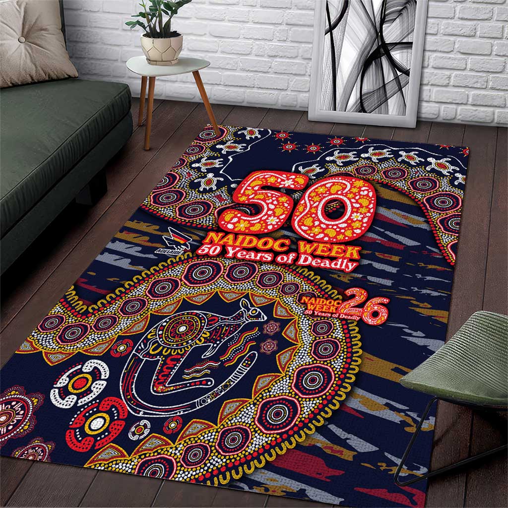 Adelaide Crows NAIDOC Week 2026 Area Rug Australian Aboriginal Dot Art Dreamtime Pattern Style