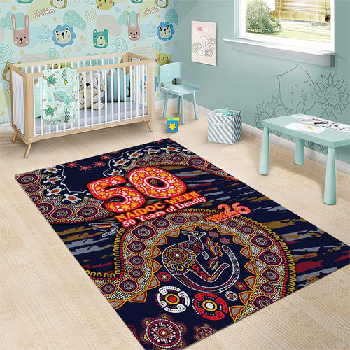 Adelaide Crows NAIDOC Week 2026 Area Rug Australian Aboriginal Dot Art Dreamtime Pattern Style