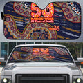 Adelaide Crows NAIDOC Week 2026 Auto Sun Shade Australian Aboriginal Dot Art Dreamtime Pattern Style